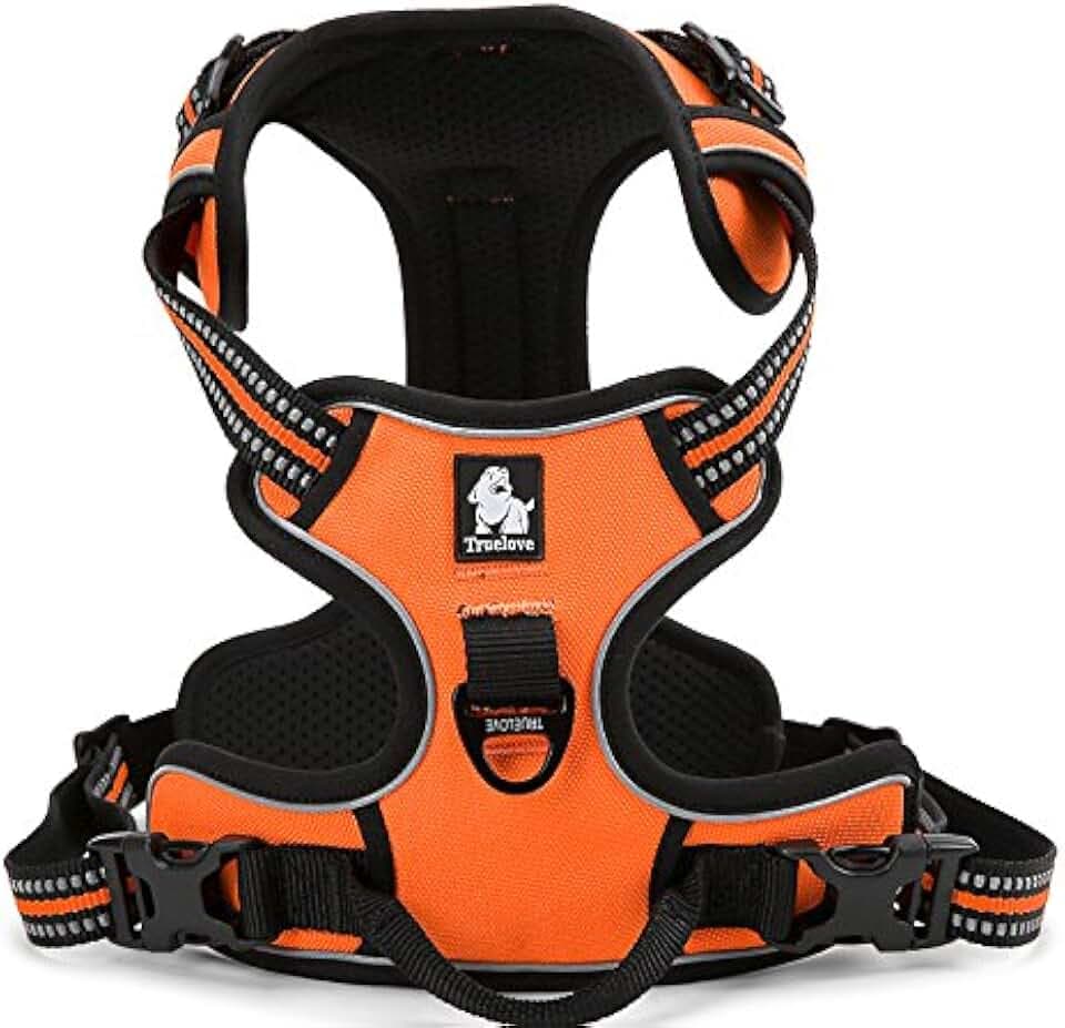 WINHYEPET Truelove Hundegeschirr No-Pull Reflektierendes verstellbar Haustiergeschirr mit 2 Leinenclips, einfachem Steuergriff für kleine, zum mittelgroße und große Hunde, TLH5651