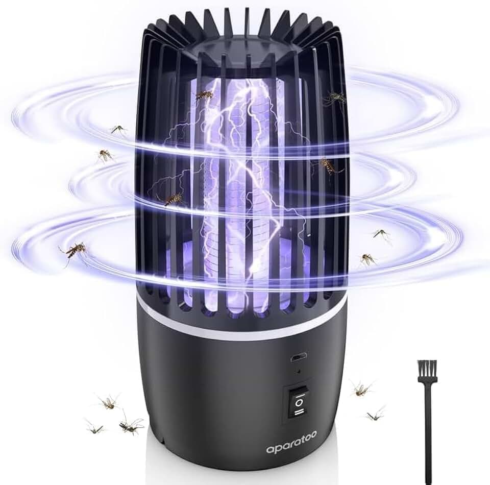 Insektenvernichter, 2 IN 1 Insektenvernichter Elektrisch Mückenlampe, Insektenfalle Moskito Killer mit UV-Lampe, Elektrische Mückenfalle Moskito Killer für Schlafzimmer Camping Garten Innen und Aussen