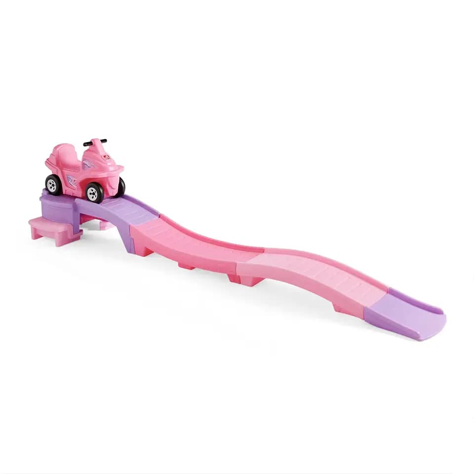 Step2 Bubblegum Blast Up & Down Roller Coaster for Kids, 9 Ft Track, Pink