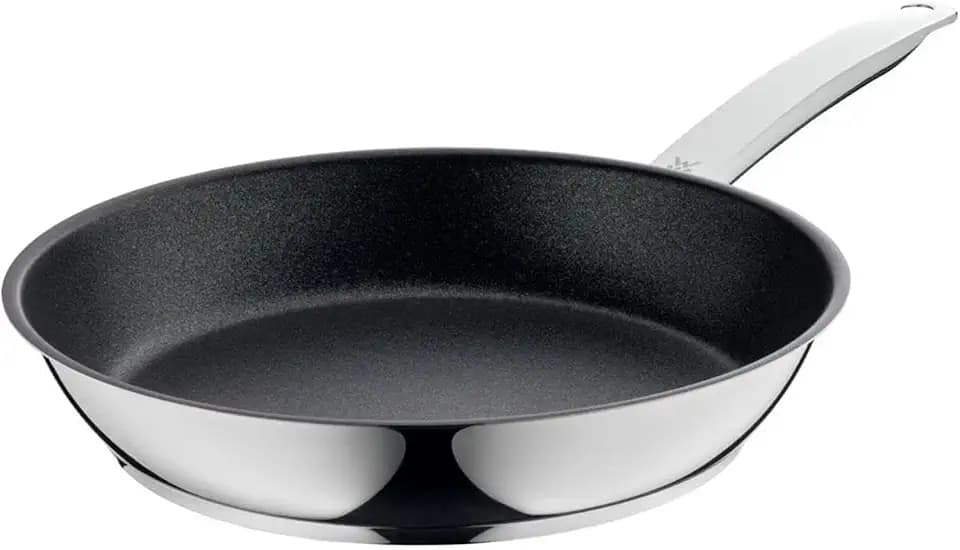 WMF Permadur Advance Bratpfanne Induktion 28 cm, Edelstahlpfanne, Cromargan Edelstahl beschichtet, backofenfest