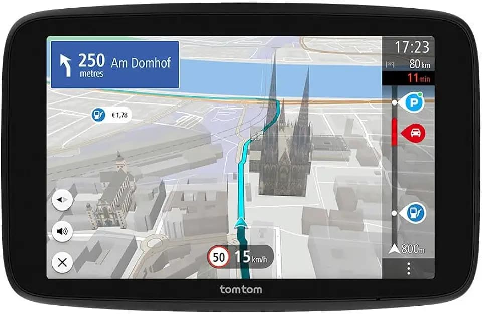 TomTom Pkw-Navi GO Navigator (extra großes 7-Zoll-Display, Stauvermeidung Dank TomTom Traffic, Karten von Europa, Wi-Fi-Updates, Premium Services, einzigartige Magnethalterung)