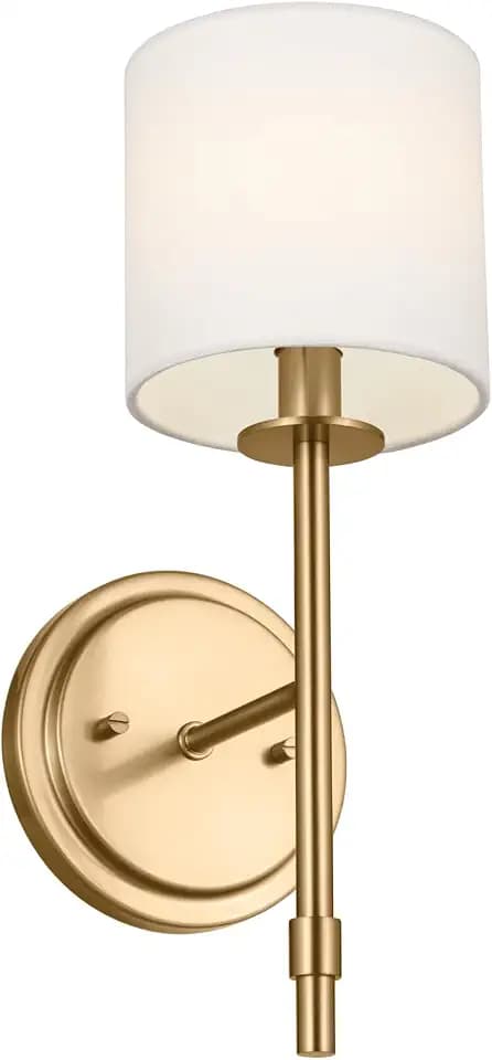 Kichler Ali 14" 1-Light Wall Sconce Light, Brushed Natural Brass