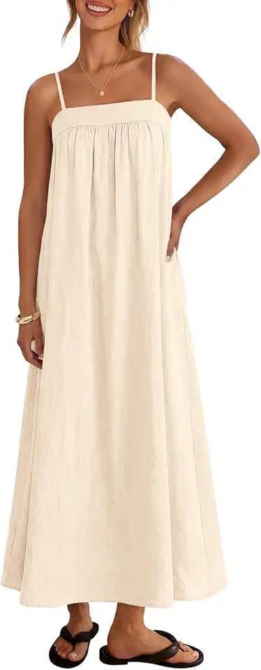 MEROKEETY Women's Summer Vacation Sundress Boho Maxi Dress