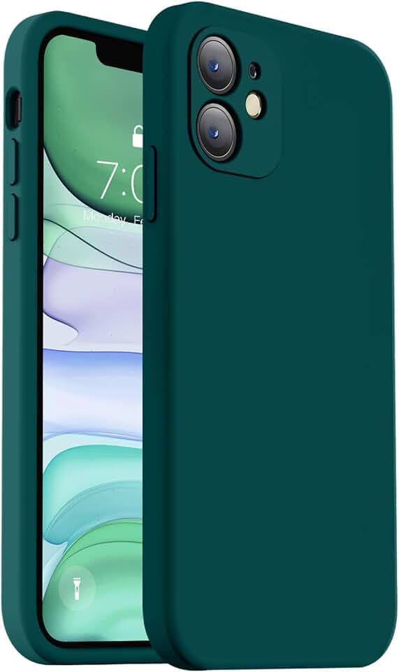 Vooii Compatible with iPhone 11 Case, Upgraded Liquid Silicone with [Flat Edges] [Camera Protection] [Soft Anti-Scratch Microfiber Lining] Phone Case for iPhone 11 6.1 inch - Teal