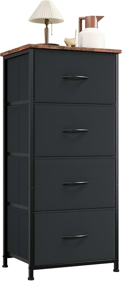 Somdot Dresser for Bedroom, 4 Drawer Storage Cabinet, Closet Organizer