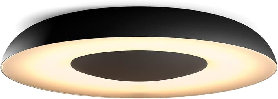 Philips Hue White Ambiance Deckenleuchte Still inkl. Dimmschalter 2350lm, schwarz, dimmbar, alle Weißschattierungen, steuerbar via App, kompatibel mit Amazon Alexa (Echo, Echo Dot), 1 Stück (1er Pack)