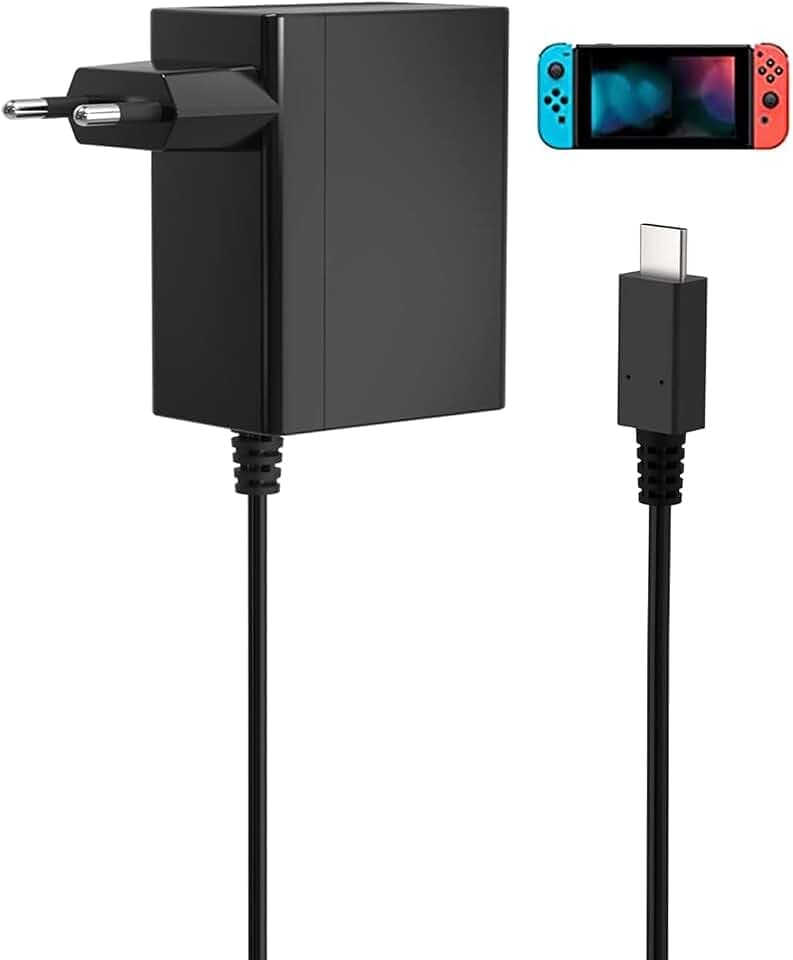 Newding Netzteil Kompatibel mit Switch OLED Lite, 15V 2.6A USB-C AC Adapter