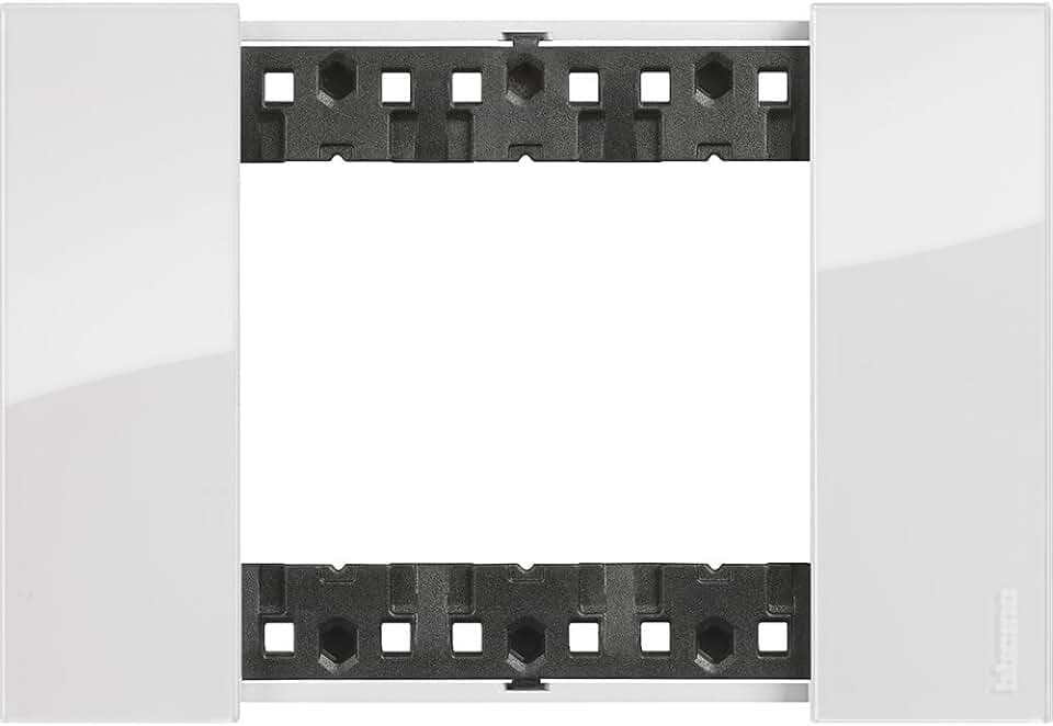 Bticino KA4803DW Living Now Platte 3 Module, Eis, 132 x 50 x 10 cm