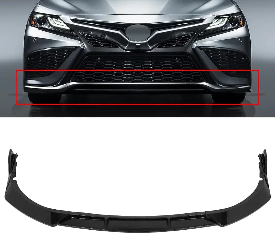 SCITOO Glossy Black Front Bumper Lip Fits for 2021-2024 for Toyota