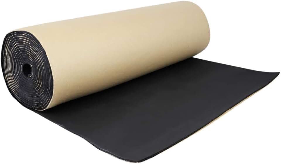 sourcing map Dämmmatte Auto Schallschutzmatte 197mil 16.36sqft Selbstklebend Dämmung Isolierung Schalldämmung Wärmedämmung 152cm x100cm