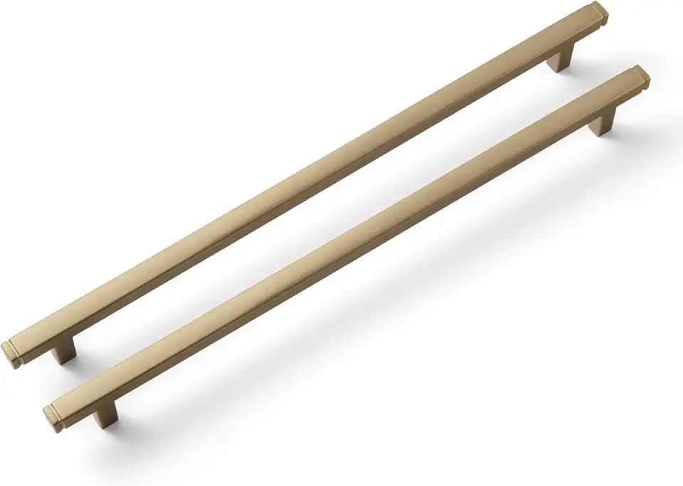Goo-Ki 6 Pack 10 in (256mm) Hole Center Cabinet Pulls Champagne Bronze Zinc Alloy Kitchen Drawer Pulls Drawer Handles 11-4/5 Inch Length 1814-UBR-256
