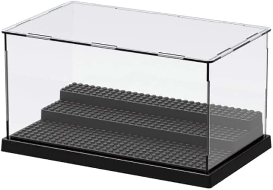 1pc 3 Steps Vitrine/Box, Acryl Kunststoff Schaukasten (10 x 5.7 x 5.3 Inches) Show Fall Base für Lego Minifiguren Ziegelstein-Block