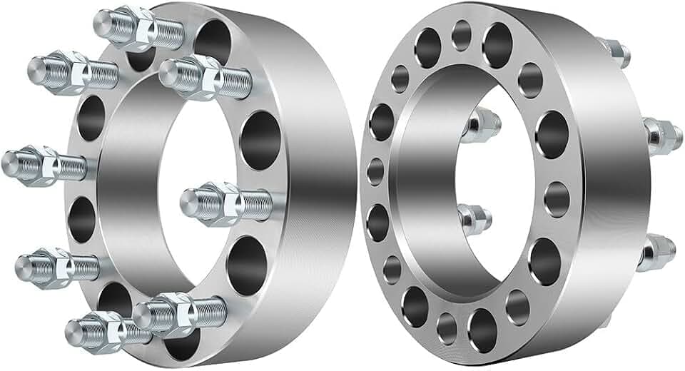 ECCPP 2PCS 2 inch 8 Lug Wheel Spacers 8x6.5 to 8x6.5 with 9/16 Thread 126.15mm for Dodge Ram 2500 3500 1994-2011 | for Ford F250 F350 1988-1998| for Ford E-250 Econoline 1978-2002