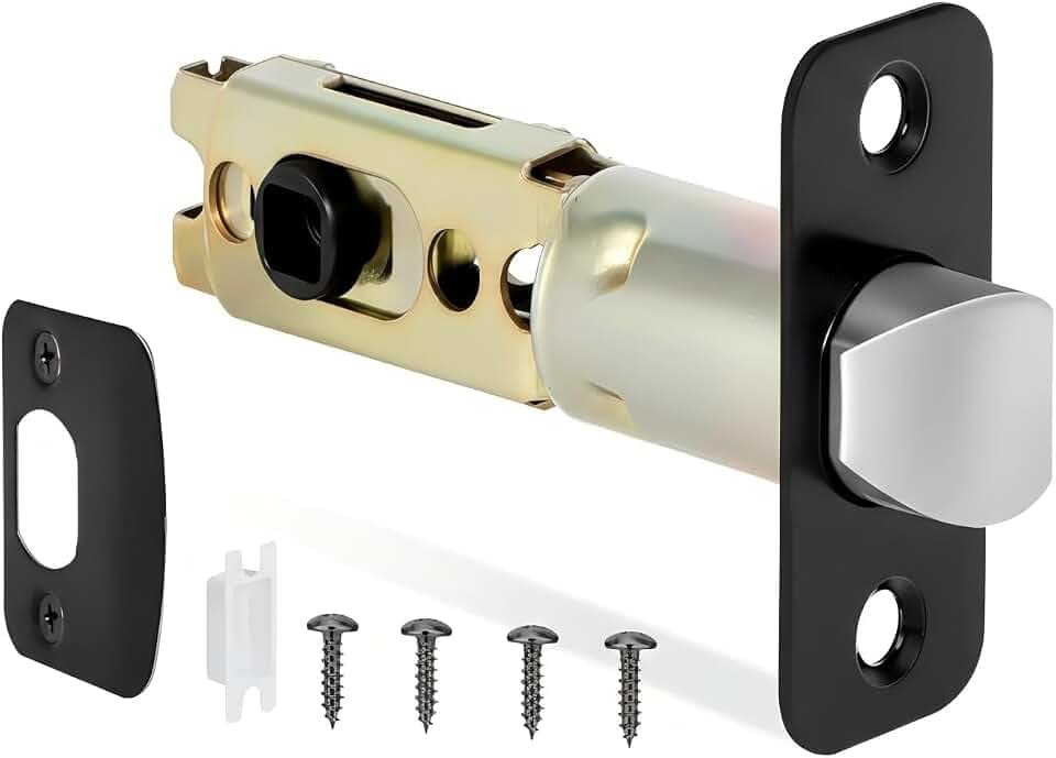 Door Lock Parts, Matte Black, Door Latch Replacement, Stainless Steel, Door Lock Replacement Parts, Door Deadlatch Mechanism, 1Pcs