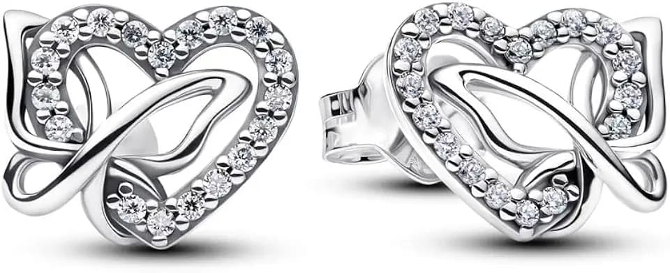 Pandora Entwined Heart & Butterfly Stud Earrings 294476C01 Ohrringe