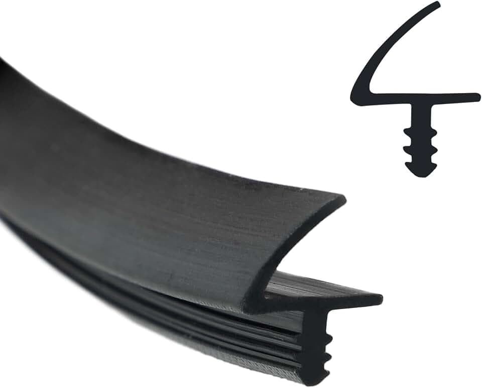 Türdichtung, Zimmertürdichtung, Türdichtung Dichtprofil Für Holztür Zarge Zargendichtung, Innentürdichtung zur Schalldämmung und Kollisionsvermeidung,für 3.3mm Nut und 11mm Falz (Schwarz, 10M)