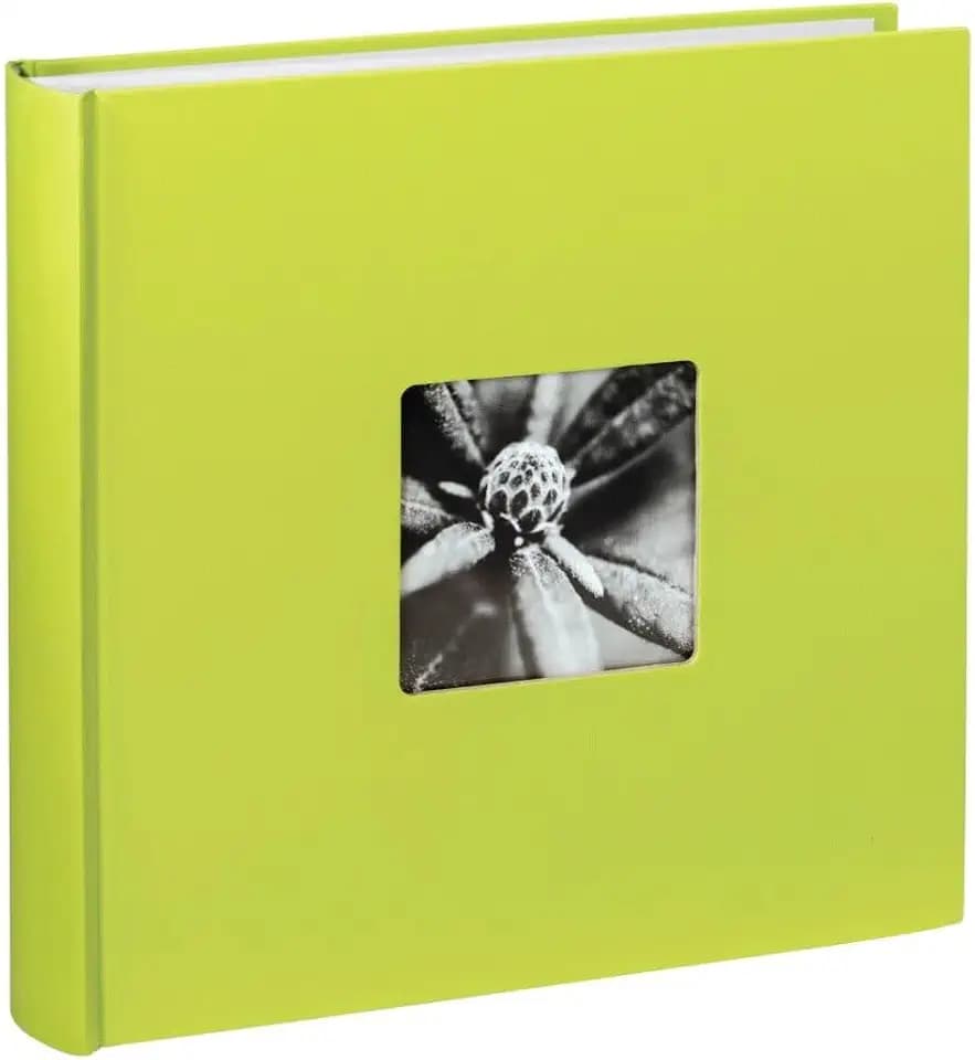 Hama Fotoalbum Jumbo 30x30 cm (Fotobuch mit 100 weißen Seiten, Album für 400 Fotos zum Selbstgestalten und Einkleben) grün