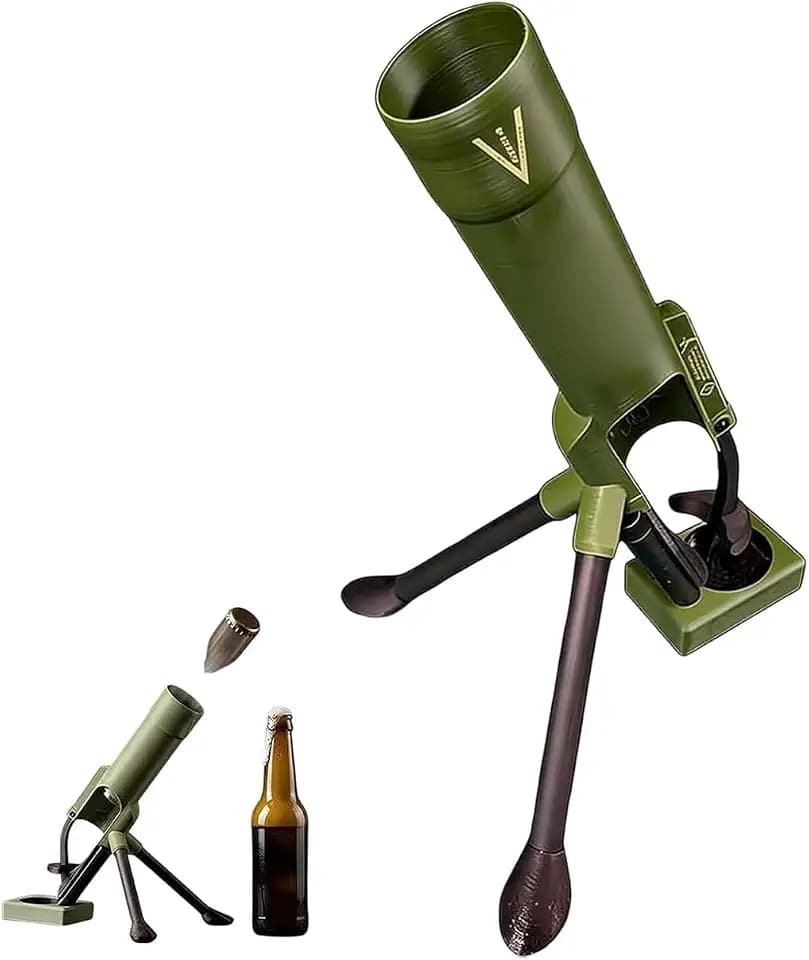 STOAT Bier Mörser Flaschenöffner, Automatischer Kronkorkenauswurf, Freihändige Bedienung, Für Limonaden & Getränke, für Hausbar & Feiern (A)