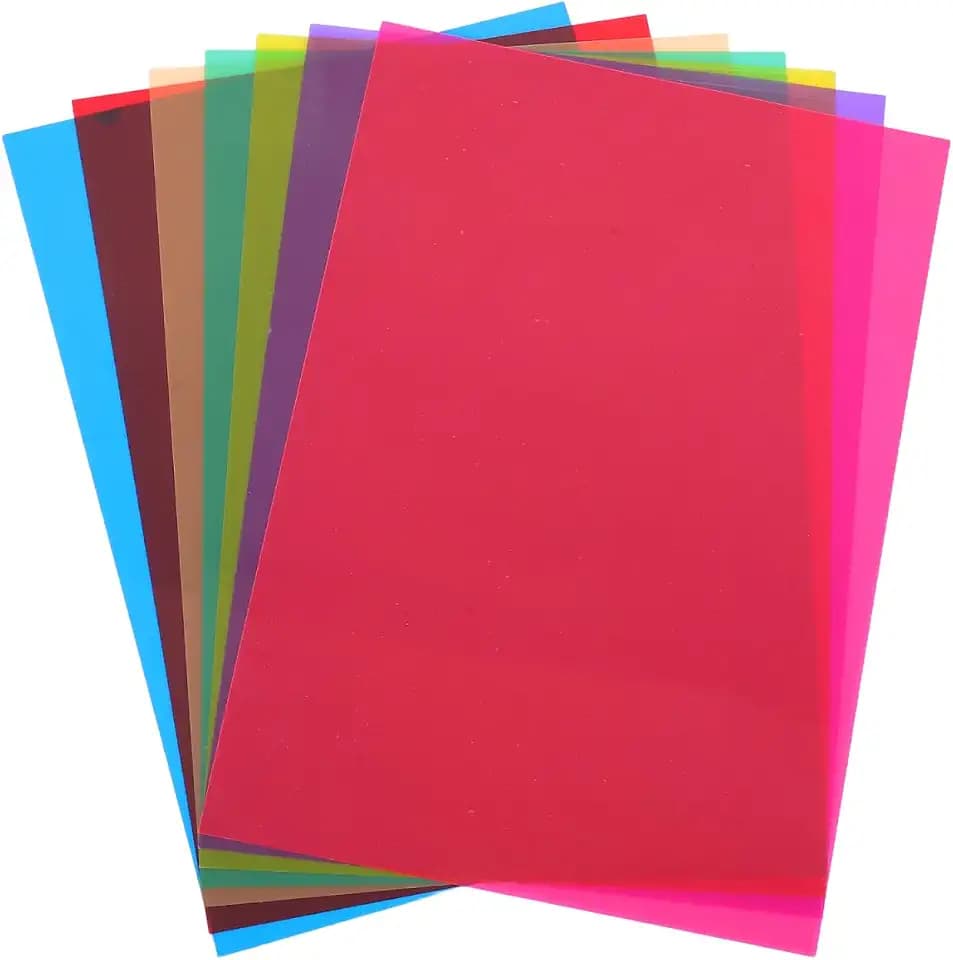 Gadpiparty 7 Stück Farbfolien für Scheinwerfer, 29,7 x 21 cm, 7 Farben