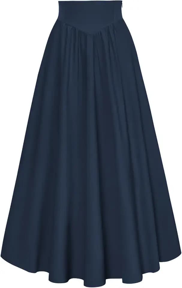 SCARLET DARKNESS Damen Mittelalter Maxirock lang Hohe Taille Trachtenrock
