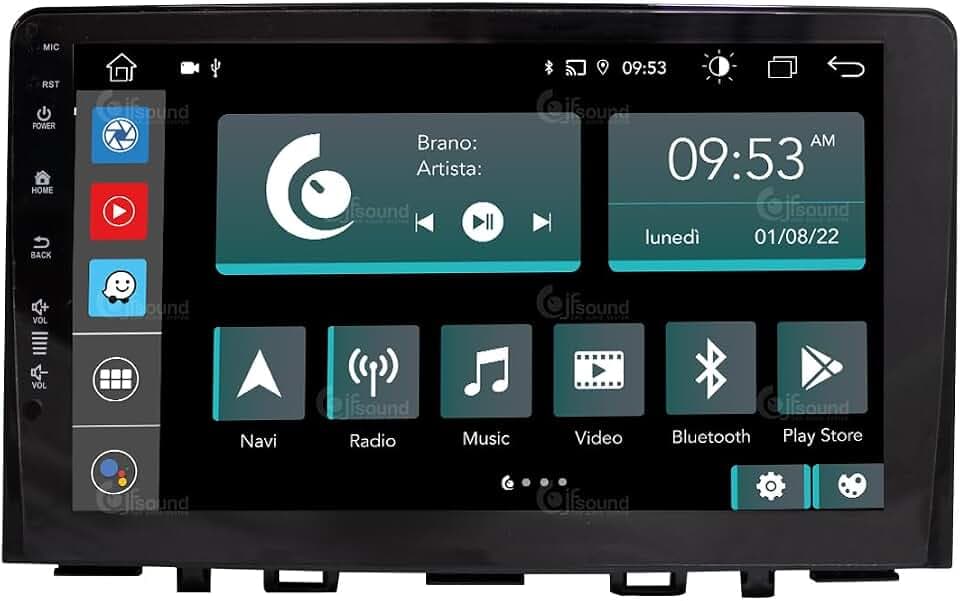 Android-Autoradio JF-139KP-X9C-1 kompatibel mit KIA PICANTO JA | CarPlay und Android Auto | GPS | DAB+ | 9 HD | Hergestellt in Italien