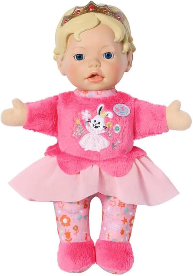 BABY born for babies Prinzessin, Puppe mit weichem Körper und Fingertaschen in den Armen, 26cm große Handpuppe, 834688 Zapf Creation