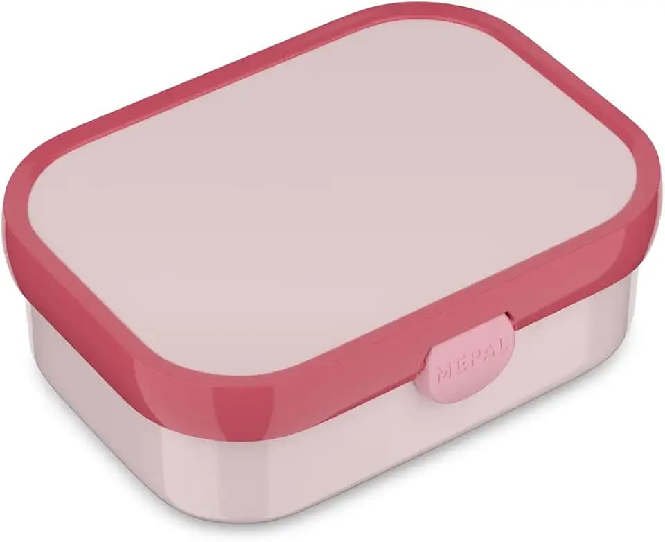 Mepal - Brotdose Kinder Campus - Bento Box - Brotdose Kinder mit Fächern & Gabel - Meal Prep Box mit Clip-Verschluss - BPA-frei & Spülmaschinenfest - 750 ml - Cool pink