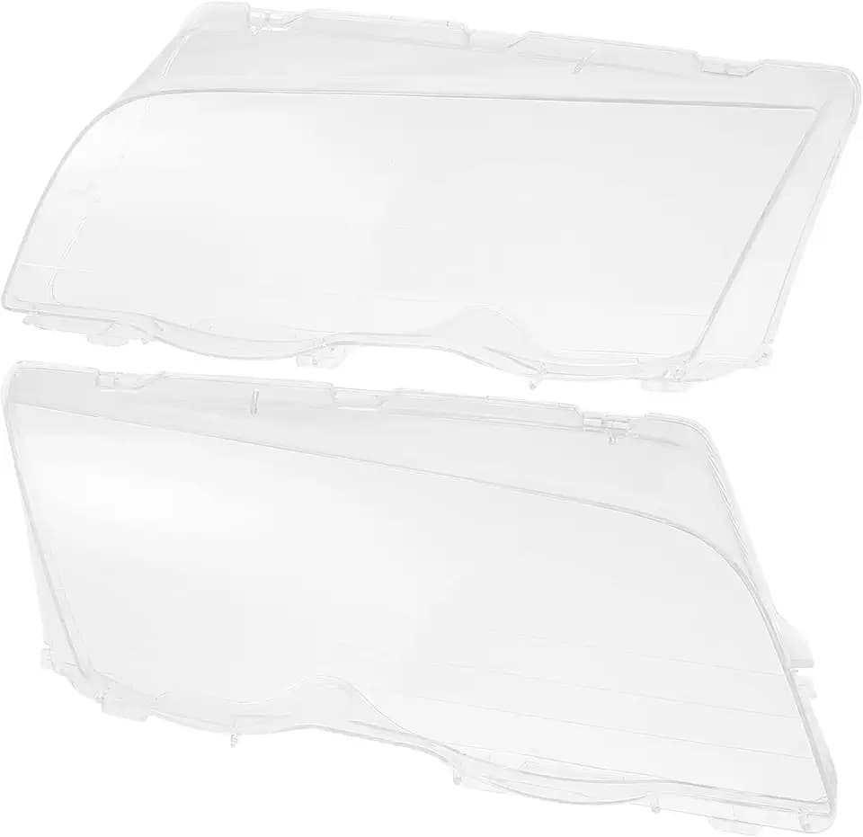X AUTOHAUX 1 Pair Car Front Headlight Headlamp Lense Clear Lens Cover Cap PC Shell for BMW E46 1998 1999 2000 2001 4 Door No.63126902753/63126902754/63136902766