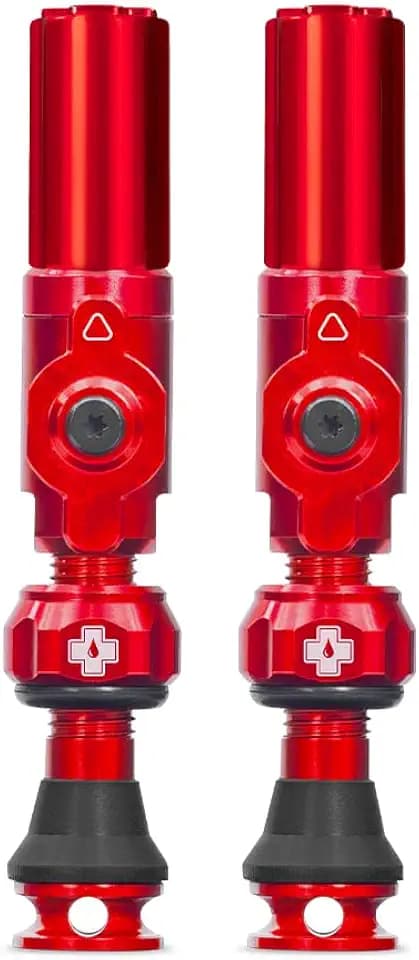 MUC-OFF accessorio valvola tubeless Big bore hybrid Large 1 coppia Rosso