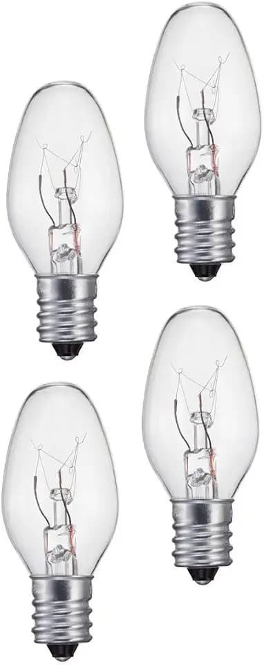 Night Light Clear Light Bulb (10 Lumens, 5 or 7 watts, 120 Volts) - Pack of 4