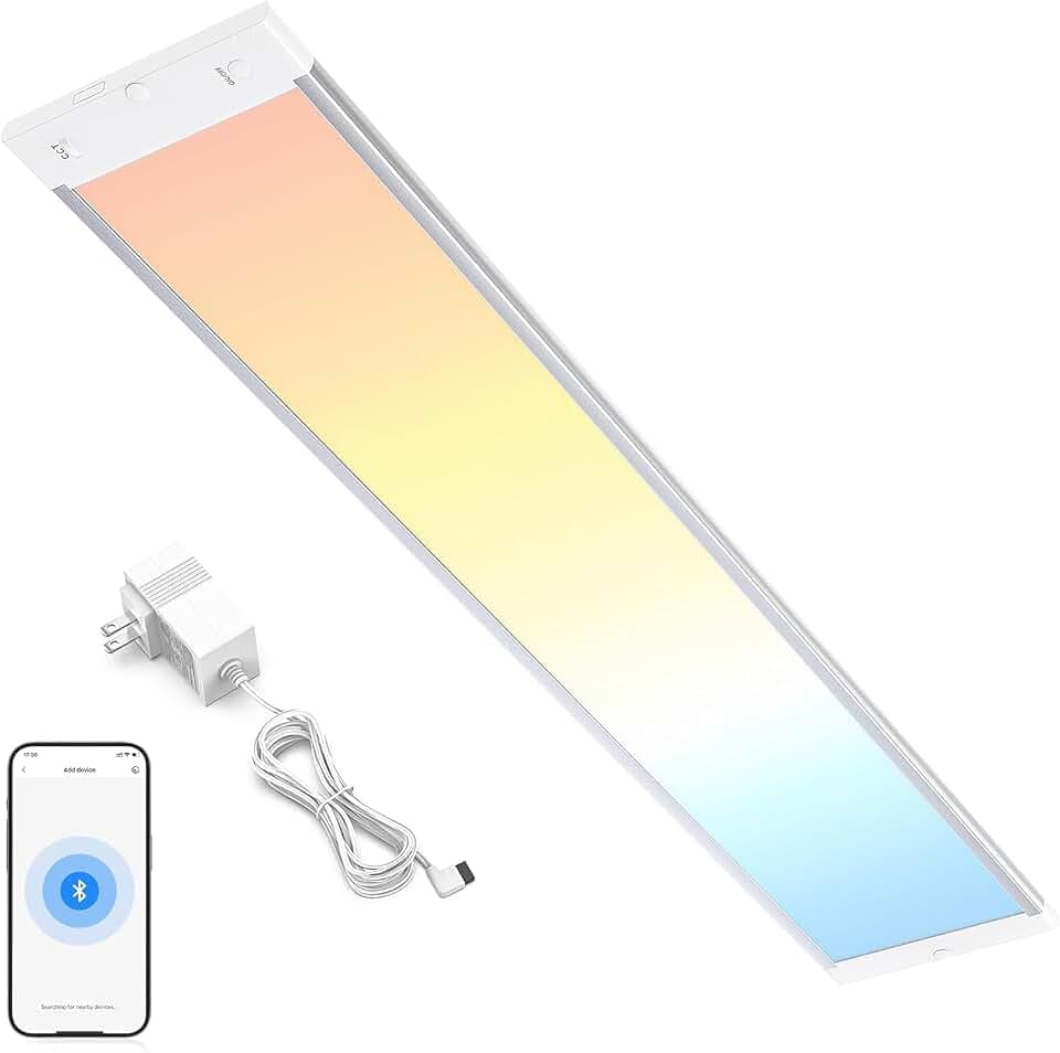 MYPLUS 24" LED Under Cabinet Lighting Panel with 5 Color Temps