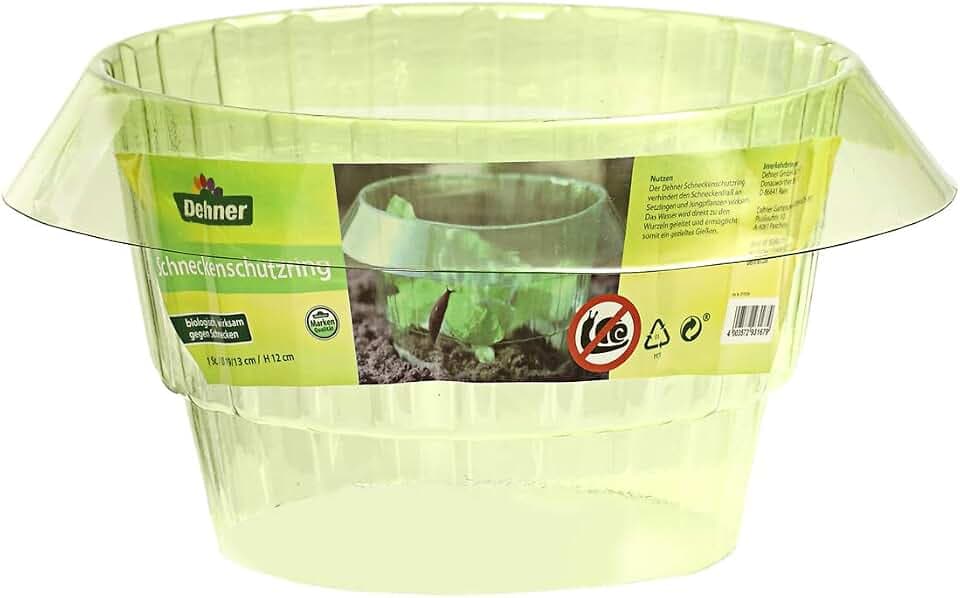 Dehner Schneckenschutzring 10er Set, Ø 13/19 cm, Höhe 12 cm, Kunststoff