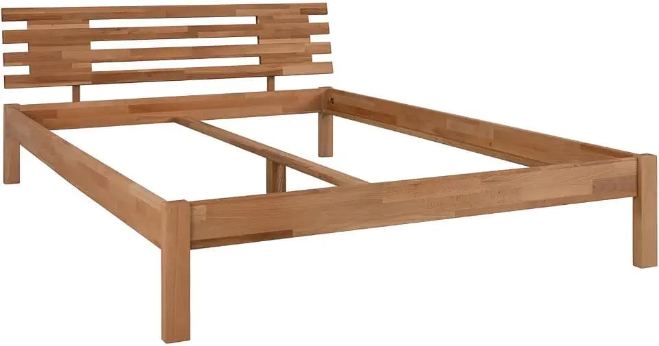Staboos Bett Ludwig Bettgestell aus Buche Doppelbett Ehebett, 160x200 cm