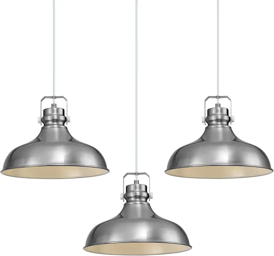 Brushed Nickel Modern Pendant Lights Kitchen Island Fixtures