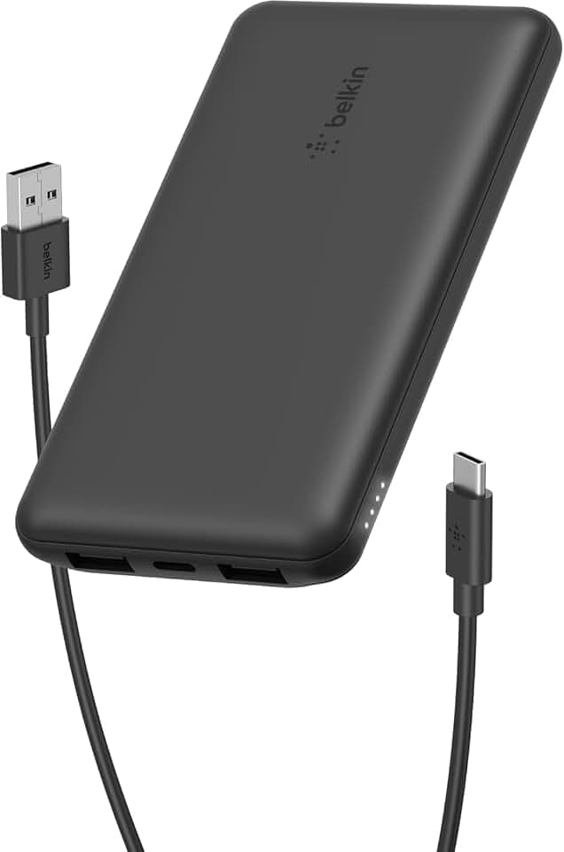 Belkin BoostCharge 10000mAh Power Bank mit USB C und USB A Ports – Schwarz