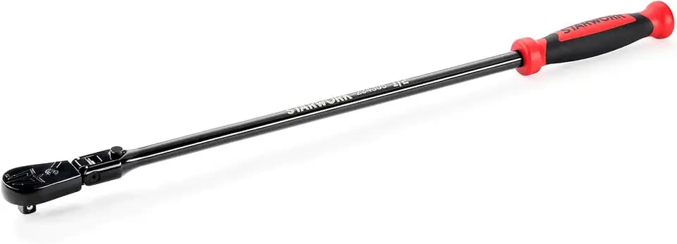 STARWORK True Mechanic™ Flex-Ratsche, 1,27 cm (1/2 Zoll), 90 Zähne, staubdicht, schwarz, Chrom, 695mm Länge