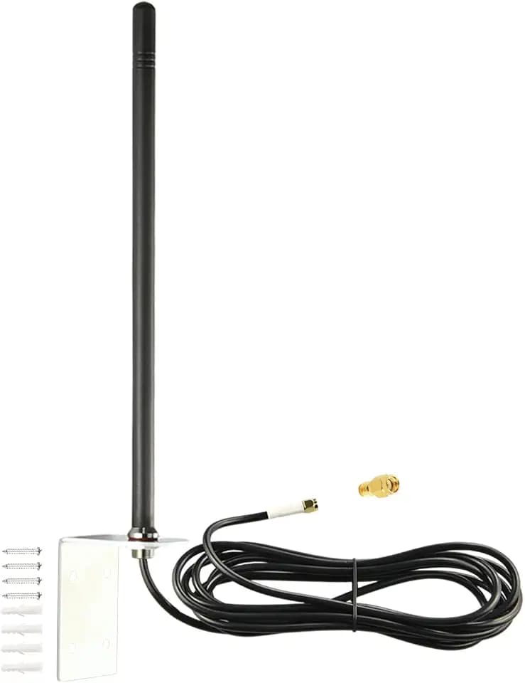 4G LTE Outdoor Wall Mount Antenna Omni Cellular Antenna 9.84ft Cable SMA Male & RP-SMA Male Connector for 4G LTE Router Gateway Modem Spypoint Tactacam Stealth Cam Cellular Trail Camera