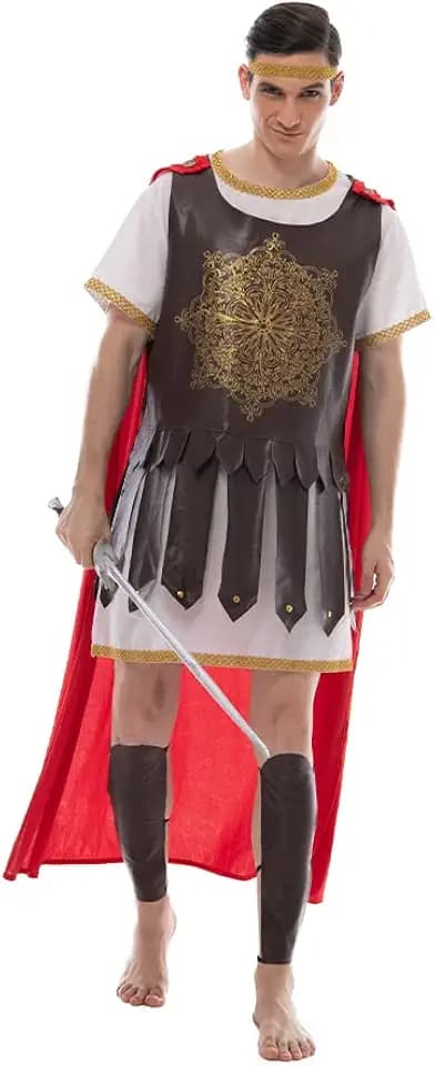 FantastCostumes Men's Roman Soldier Costume Halloween Warrior Gladiator Full Cosplay Costume