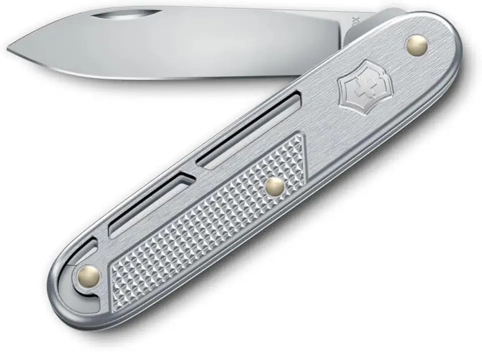 Victorinox Onefold Alox Refined Swiss Army Knife with Carry Clip, Silver