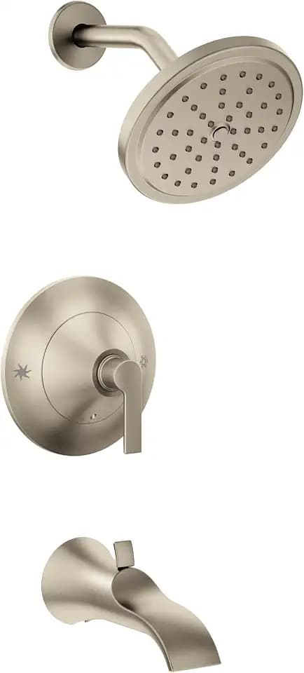 Moen TS2203EPBN Doux Posi-Temp Pressure Balancing Tub and Eco-Performance Shower Trim Kit, Valve Required, Brushed Nickel