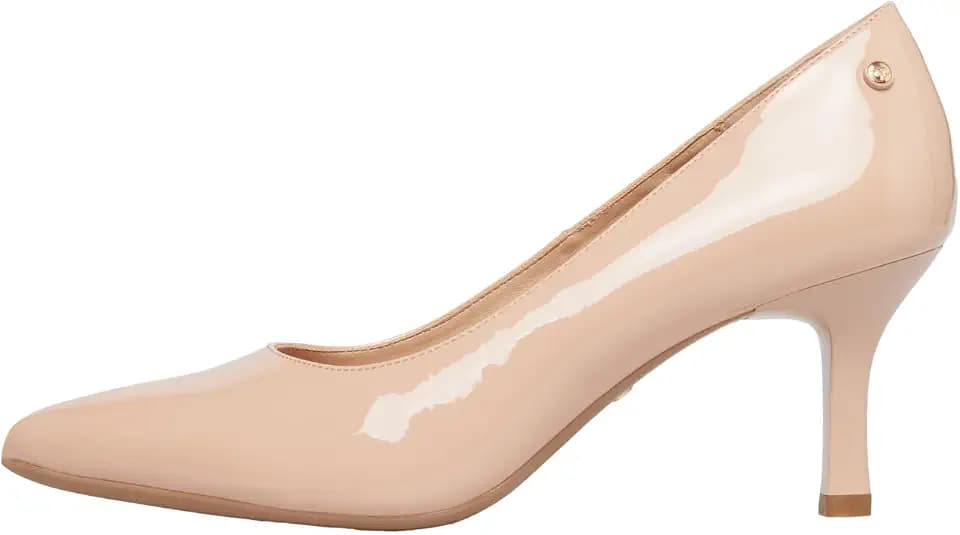s.Oliver Damen Pumps – Lackleder-Optik mit Logo-Platte
