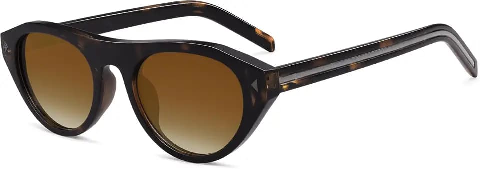 VANLINKER Retro Small Oval Cateye Sunglasses for Women Men VL9915