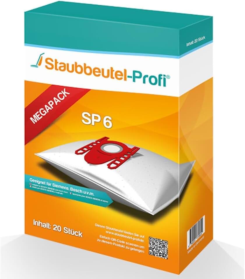 20 Staubsaugerbeutel geeignet für Siemens Q5.0 extreme Silence Power Bodenstaubsauger VSQ5X500, VSQ5X1230, VSQ5 X 12 M1,VSZ3XTRM11 von Staubbeutel-Profi® kompatibel mit Swirl S62 / S67