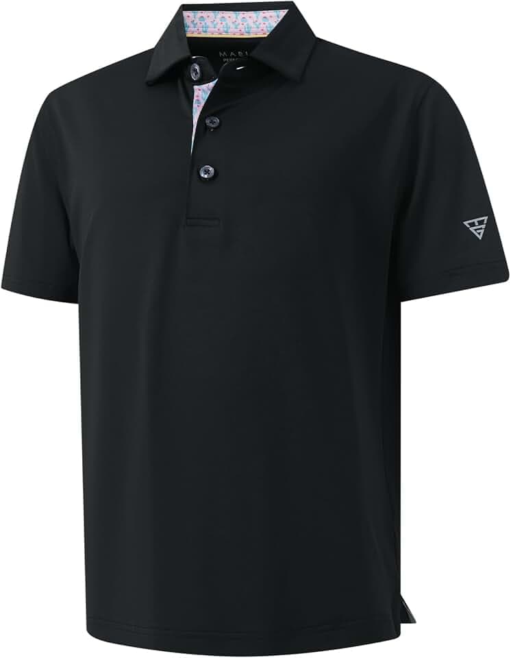 M MAELREG Boys Polo Shirt Youth Short Sleeve Performance Clothes Dry Fit Stretch Active Casual Collared Kids Golf Shirts