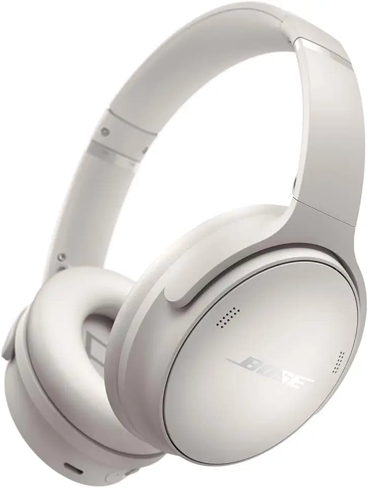 Bose QuietComfort Kabellose Kopfhörer mit Mikrofon und Noise-Cancelling, Bluetooth Over-Ear-Kopfhörer mit Noise-Cancelling, bis 24 Stunden Akkulaufzeit, Rauchweiß