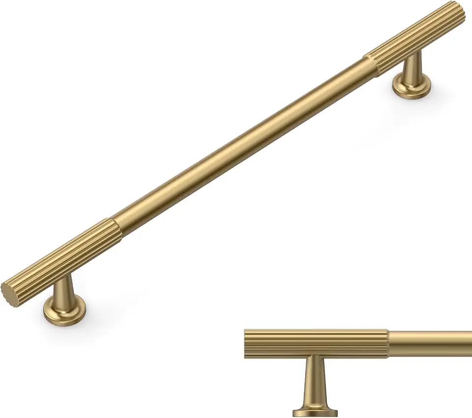 Amerdeco 10 Pack Champagne Bronze Cabinet Pulls 6.3"