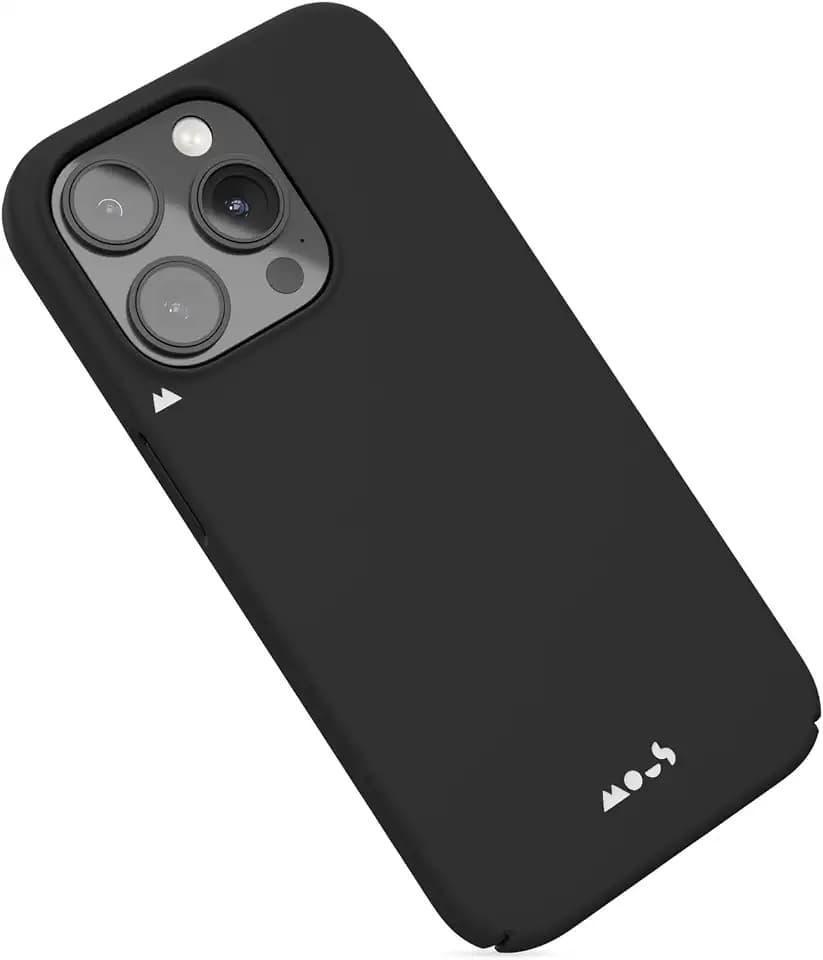 Mous für iPhone 15 Pro Max Hülle Kompatibel mit MagSafe - Super Dünn Schwarz