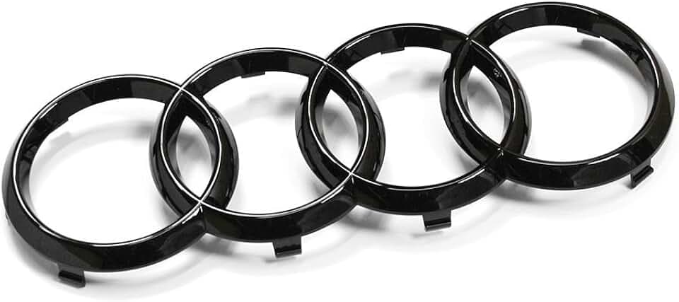 Audi 82A071801 Zeichen Kühlergrill Ringe Black Edition Emblem Blackline Logo schwarz