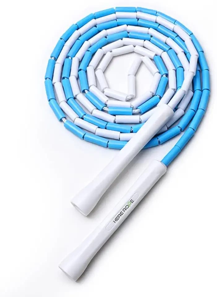 HEREROPE 3,1M verstellbares Perlen-Springseil – Unzerbrechliche Griffe, Splitterfeste Perlen, Verwicklungsfrei | Ideal für Rhythmus, Kontrolle, Cardio & Fitness