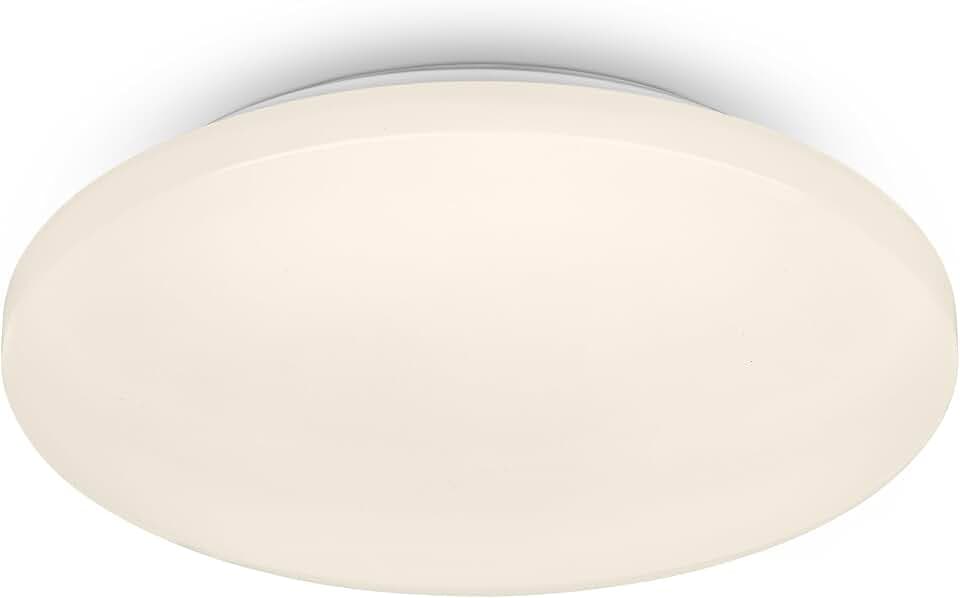 BRILONER - LED Deckenlampe, LED Deckenleuchte Bad IP44, Badezimmerlampe, warmweißes Licht, Ø275 mm, Weiß